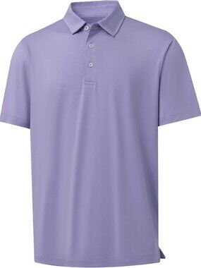 MenB- LavenderDry Fit Polo Shirt Color Block Chest Print Moisture Wick